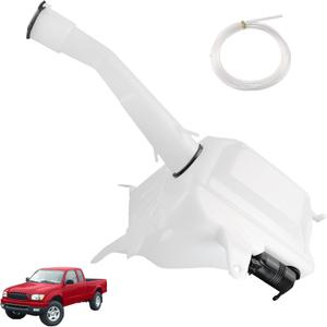 Windshield Washer Reservoir Tank with Cap No Bottom Sensor Hole Compatible with 1998-2004 Toyota Tacoma Replaces 85315-04050, for 2WD 4WD Models Without Cold Weather Package