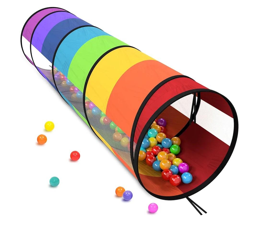 Extra-Large Play Tunnel for Toddlers 1-3 Years – Pop-Up Baby Crawl Tube, Sensory Activity, Indoor & Outdoor Kids Toy, Collapsible for Easy Storage