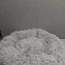 Hoewina Dog & Cat Bed for Indoor Cats, 20in Calming Donut Bed for Puppy and Kitten, Washable Round Fluffy Pet Bed for Small Medium Dogs and Cats (Light Grey)