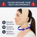 Post Surgical Chin Strap Bandage for Women - Neck and Chin Compression Garment Wrap - Face Slimmer, Jowl Tightening (L)