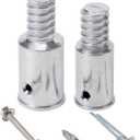 Threaded Tips Replacement for Extension Poles Repairing, Push Broom Handle Threaded End (1 in & 3/4 in)