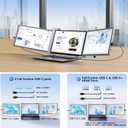 15.6'' 1080P FHD Laptop Screen Extender, Portable Monitor for 15"-17" Laptop with USB-C/HDMI Port, Plug-Play Monitor Extender for Triple Display for Mac/Windows Remote Work & Multitasking
