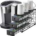 Flagship K Cup Holder 3 Tier Coffee Pod Holder for K Cup Organizer Save Space Countertop Kitchen (42 Pods Capacity)