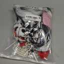 Yaomiao 5 Pcs Halloween Costume Faux Stole Outfit Accessories Set Black and White Scarf Red Gloves for 1920s