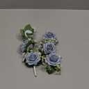 Dusty Blue Rose Boutonniere for Men Wedding, Set of 6, Wedding Flower Boutonnieres with Pins for Groom and Best Man Wedding Ceremony Anniversary, Homecoming Prom Party