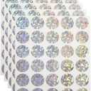 Yesallwas 150 Pieces Scratch Off Stickers, 1" Round Circle Scratch Off Labels, Self Adhesive Scratch Off Cards for Lottery Tickets DIY, Raffle Card Creating-Holographic Silver (Shiny)