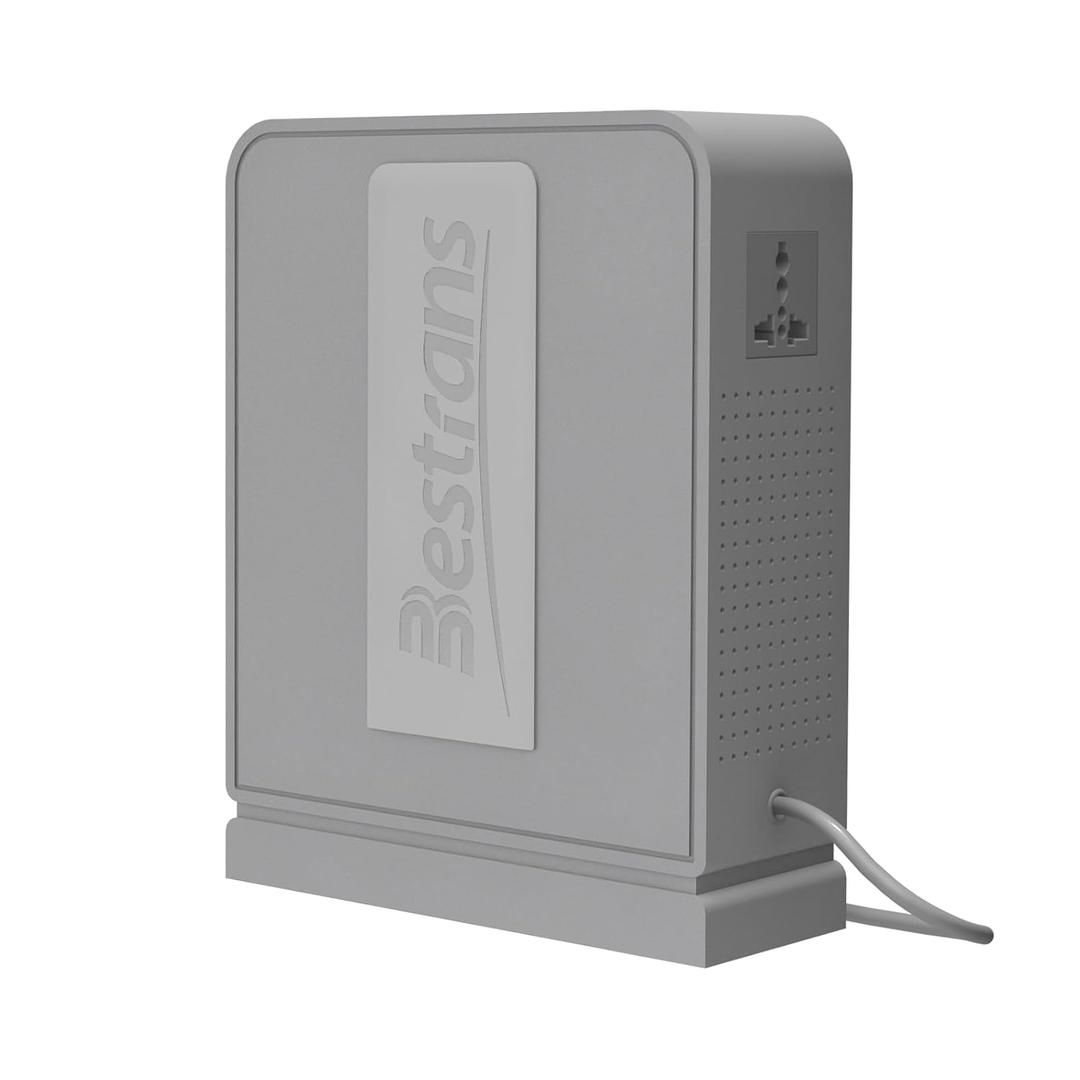 3000W Step Up Transformer 110v to 220v Converter, Heavy Duty Voltage Converter 110v-120v to 220v-240v with Dual Outlets, Overload Protection & Ultra-Quiet for Home Appliances, Light Grey