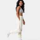 Kamo Fitness CozyTec High-Waisted Sweatpants for Women Baggy: Comfy Lounge Pants with Pockets Crafted from Soft Thick Fleece (Beige, S)