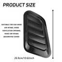 QKYS 2PCS Car Hood Air Vent, Universal Hood Vents for Cars, Scoop Bonnet Air Vents Engine Hoods Kit, Intake Trim Cover Automotive Exterior Decor Accessories for Most Cars (Carbon)