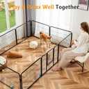 NEWBULIG Dog Playpen Indoor 4 Panels 24 Inch, Metal Outdoor Dog Fence Pen
