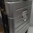 KYME Carry On Luggage 22x14x9 Airline Approved Hardshell Carry On Suitcases with Wheels Travel Rolling 20 Inch Luggage with Cup Holder for Women Men,Carry-on Silver Grey, Carry-On 20-Inchnon-expandable