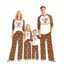 WangChao Christmas Pajamas Matching Sets Christmas Family Long Sleeve Pjs Sleepwear Xmas Festival Party Jammies Set for Women Men, Women L