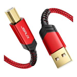 JSAUX USB Printer Cable 6ft, Type A Male to B Male Scanner Cord USB B Cable High Speed for HP, Canon, Epson, Dell, Brother, Lexmark, Xerox, Samsung etc and Piano, DAC
