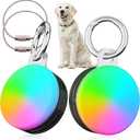 Dog Collar Light, 4 Modes, Rechargeable, IP68 Waterproof, 2 Pack