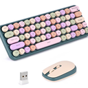 Kchibo 2.4G Wireless Keyboard & Mouse Combo, Portable%60 Small Typewriter Keyboard for Office PC Computer Laptop Desktop Windows (Green)
