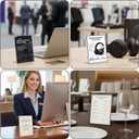 EHWINE 20 Pack Acrylic Sign Holder 4 x 6, Black Picture Frame Stand up Table Top Sign Holders, Slanted Back Paper Holder Clear Display Stand Menu Flyer Holder for Wedding Party
