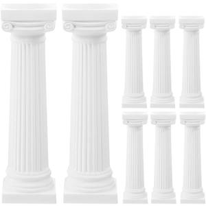 Amosfun Small Roman Column Cake Pillar 4.4 Inch Mini Roman Pillar Photo Prop for Wedding Photography Table Decor and Party Supplies (Medium)