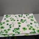 Clover Throw Blanket, Green St. Patrick's Day Blanket, Soft Flannel Blankets with Lucky Shamrock Print, Cozy Lightweight Clover Throws Blankets for Couch Bed RV Camping Bedroom, 60"x48"