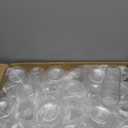 BESTSTAR 48 Pack Disposable Ribbed Origami Ripple Plastic Glasses Set - 24 9 OZ Stemless Champagne Flutes & 24 12OZ Cups, BPA-Free Shatterproof Clear Drinkware for Weddings, Parties & Events (Clear)