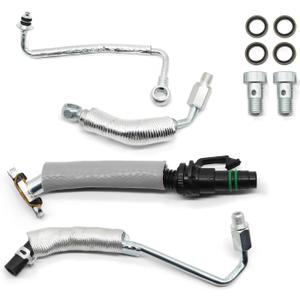 4PCS Turbocharger Oil Return Drain Line and Turbo Oil Feed Pipe Kit Compatible with Encore Sonic Cruze Trax 1.4L L4 55567067 55568031 55592600 25198546 55587854