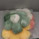 Reginary 4 Pcs Flower Floor Pillows Cute Plush Flower Throw Pillows Daisy Floor Seat Cushion Chair Pads for Back to School First Day of School for Sofa Couch Bed Decor(15 Inch,Light Color)