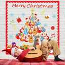 2 x gisgfim Christmas Bulletin Board Decoration Set Guitar Christmas Tree Paper Cutouts Merry Xmas Music Classroom Bulletin Board Decor for Xmas Winter Holiday School Door Home Wall(Guitar)