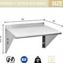HALLY SINKS & TABLES H Stainless Steel Shelf 18 x 24 Inches, 300 lb, Commercial Wall Mount Floating Shelving for Restaurant, Kitchen, Home and Hotel