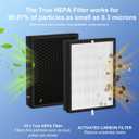 TT-AP007 True HEPA Filter Replacement Compatible with TaoTronics TT-AP007 Air Cleaner Purifier, 4-Stage Filtration High-efficiency Activated Carbon, 2-Pack