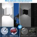 ledmo LED Outdoor Sconses Light Up and Down Wall Lights Aluminum IP65 4.7-Inch 20W High Power 6000K Cold White 1800LM Modern Exterior Lighting Fixture for Patio Home Yard 4 Pack