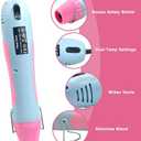 QST EXPRESS Heat Gun, 350W Mini Heat Gun with Reflector Nozzle Dual Temperature Settings Fast Heat Hot Air Gun Tool for Crafting, Heat Gun for Craft Dryer, 6.56 Ft Overload Protection for Drying Paint (Blue and Pink)