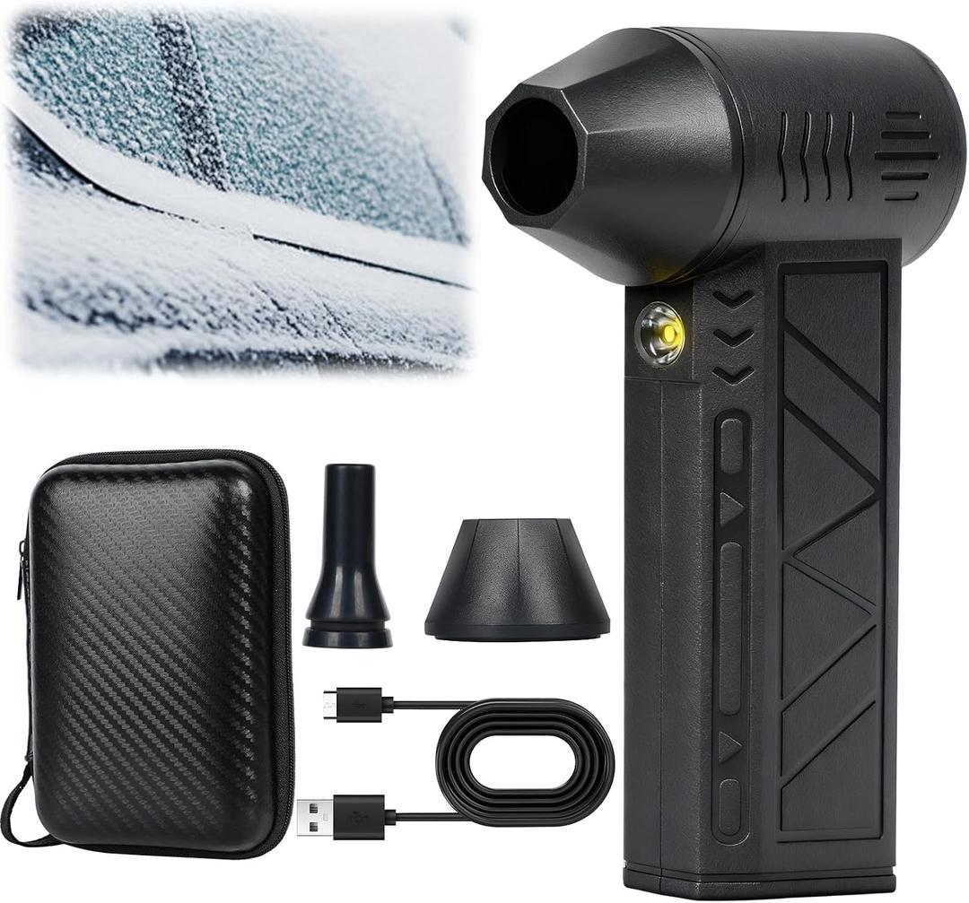 Snow Whiz Turbo Blower, 2026 Upgrade Snowwhiz Turbo Blower with Led,Mini Turbos Snow Blowers, 3 Gear Adjustable Super Power Turbo Breeze Electric Blow for Car for Car,Home,Keyboard,Computer