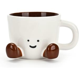 Coffee Mugs,Cute funny Mug For Women, 12.8oz/380ml Unique Ceramic Coffee Tea Cups, Office Mug Gift (chocolate)
