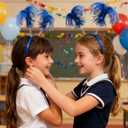 2 x Blue Ponytail Headband Book-Themed Events Hair Bands Reading Party Hair Accessories for School Festivals Costume Party Decoration Headdress Hair Hoop 1pcs