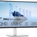 Dell 34 Plus USB-C Curved Monitor - S3425DW - 34-inch (3440 x 1440) up to 120 Hz 21:9 Display, VA Panel, AMD FreeSync Premium, 99% sRGB, 95% DCI-P3, Integrated Speakers, 3000:1 Contrast Ratio