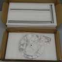 Tabhoukit Toilet Paper Holder Stand with Marble Base, Free Standing Natural Stone Base Tissue Paper Storage with Reserve, Silver Space Toilet Bath 4 Rolls Holder for Bathroom/Kitchen Countertop