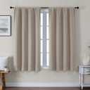 Gwine Stone Blackout Curtains for Bedroom 54 Inches Long, Thermal Insulated Room Darkening Curtains for Living Room Each 40" Wx54 L, 2 Panels