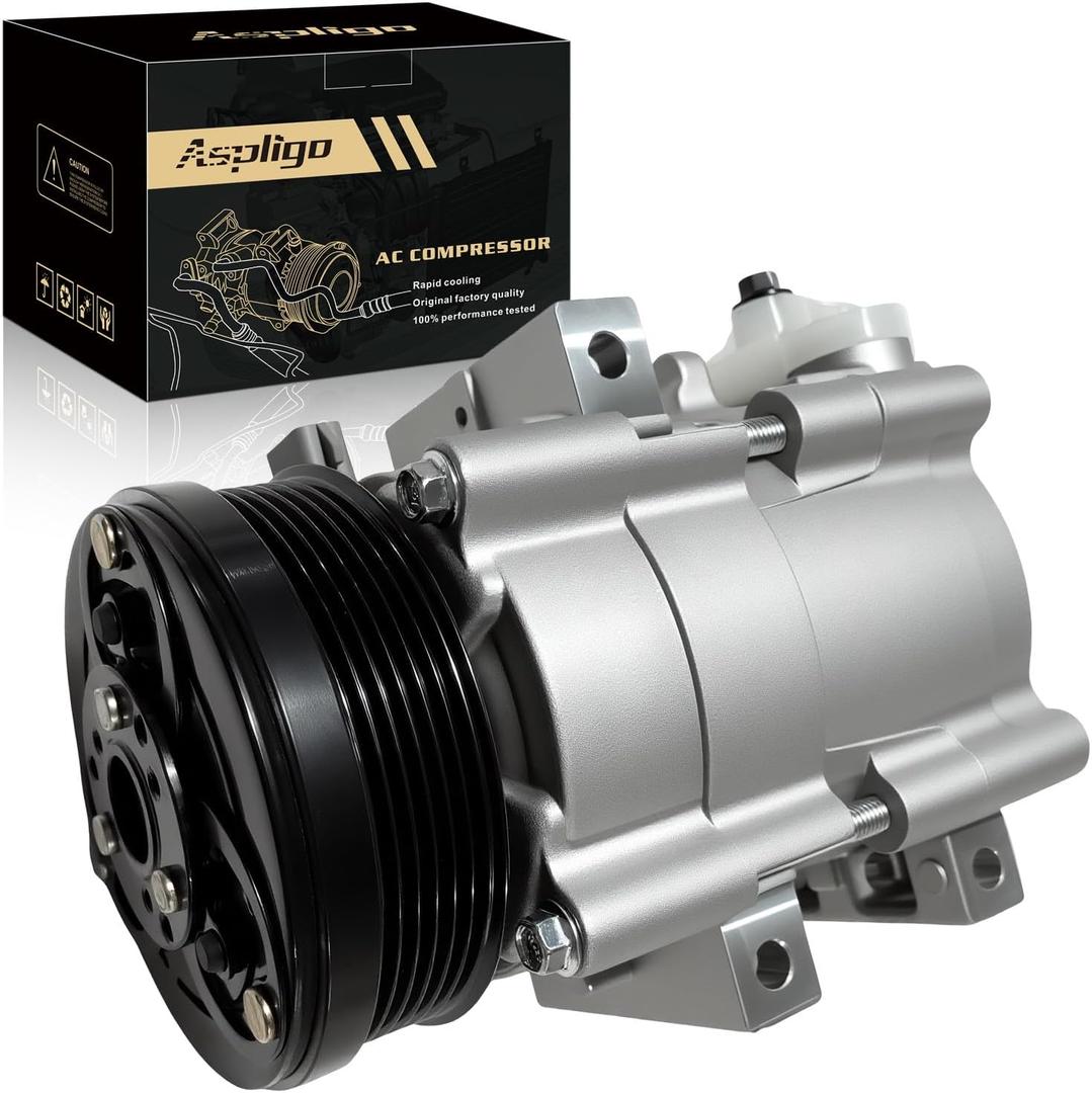 Air Conditioner AC Compressor Fits for Ford F-150 1997-2001, Excursion 2003-2005, F-250/350/450/550(Super Duty),for Lincoln Blackwood CO 35112C, 58152,1L3Z19D786A