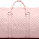 Convertible Carry on Garment Bag for Women,Leather Garment Bags for Travel with Shoe Pouch 2 in 1 Hanging Suitcase Suit Bag for Women Travel Bags for Women Duffle Bag Garment Bag Gifts for Women Pink