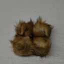 Homtable 6IN Large Faux Fur Pompoms, 4 Pieces Big Pom Pom Balls Fluffy Pompom Ball with Elastic Loop for Shoes Scarves Gloves Scarves Bag Key Chain Charms Accessories Faux Mink Fur Color