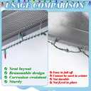 50 Pcs Christmas Light Clips for Gutter with Guards Aluminum Gutter Hooks for String Lights Xmas Outdoor Light Hangers for Mesh Gutters, Heavy Duty