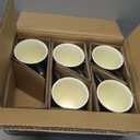 HASENSE Coffee Mugs Set of 5, 16 Oz Large Ceramic Ribbed Latte Cups with Big Handle for Coffee, Tea and Cocoa, Modern Design & Light Weight, Microwave & Dishwasher Safe, Black