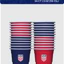 3 x Jacent U.S. Soccer Mini U.S. Soccer Mini Party Cups: 24 Count, 2 oz Plastic Shot Cups, Red and Blue, Disposable Small Cups for Parties, Tailgates, Pong Games