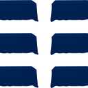 BRILLMAX 6 Pack Navy Blue Tablecloths 90 x 132 Inch for 6ft Rectangle Tables - 150 GSM Polyester Fabric, Floor Length Drop, Water, Stain & Wrinkle Resistant Cloth Cover for Wedding Reception Banquet