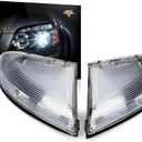 Mirror Turn Signal Light Front Left Drive Side & Right Passenger Side Compatible with Dodge Ram 1500 2009-2018, Ram 2500 2010-2018, Mirror Turn Signal Light Lamp Housing 68064948AA 68064949AA