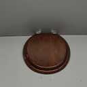 Angel Shield Durable Wood Veneer Natural Toilet Seat Metal Hinged Easy Clean Anti-scratch American Standard(Elongated,Dark Walnut)