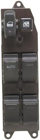 Front Left Driver Side Master Power Door Window Switch compatible with Toyota 98-98 4Runner / 00-01 Camry without Wood Grain / 00-04 Echo (year 98 99 00 01 02 03 04 1998 1999 2000 2001 2002 2003 2004)
