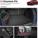 for 2019-2026 Acura RDX Cargo Liner & Backrest Mat: Custom Fit All Weather TPE Anti Skid Waterproof Trunk Liner