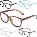 CCVOO Reading Glasses for Women/Men, Eyeglasses, Blue Light Readers for Women/Men, Computer Eye Glasses, Cheaters 5 Pack +1