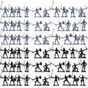 ONEST 60 Pieces Mini Medieval Knights Soldier Army Figures Soldiers Figurines Cupcake Topper Party Table Decorations