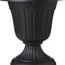 Arcadia Garden Products PL00BK Classic Traditional Plastic Urn Planter, 16 x 18, Black